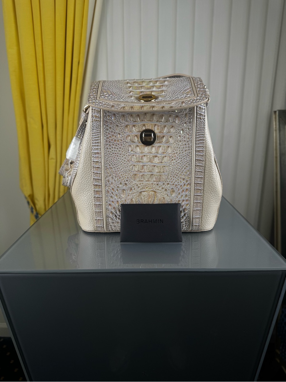 Brahmin Margo Pearl Admire Metallic Croc-Embossed Crossbody - Picture 3 of 6